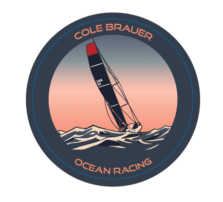 Cole Brauer Ocean Racing Round Sticker
