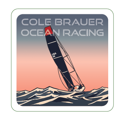 Cole Brauer Ocean Racing Square Sticker
